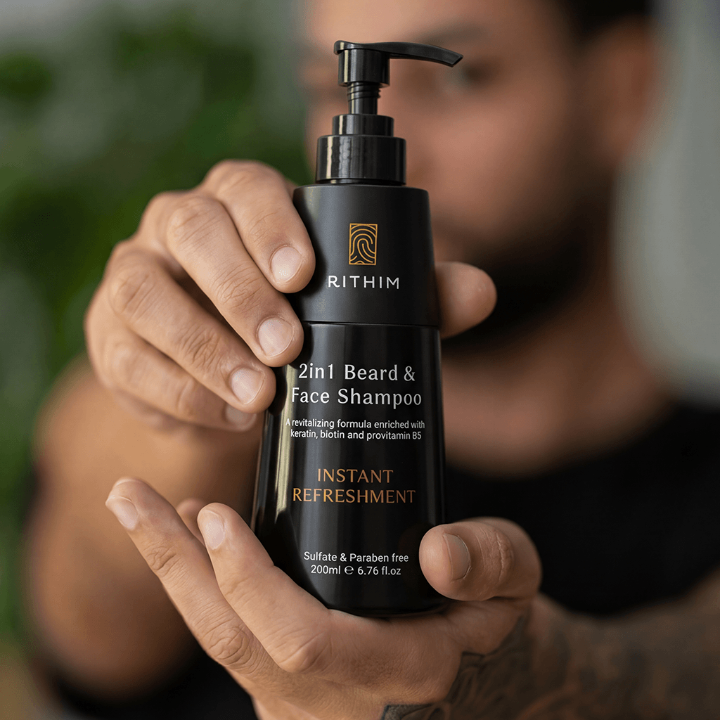 Rithim 2-in-1 baardshampoo 200ml — hoe vaak baard wassen en met wat